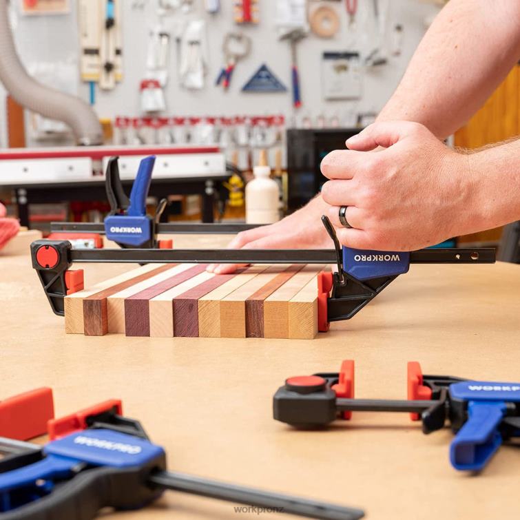 2 Pcs Bar Clamps for Woodworking, Medium Duty 300lbs One-Handed Clamp/Spreader 8884L118 Morden WORKPRO Tool