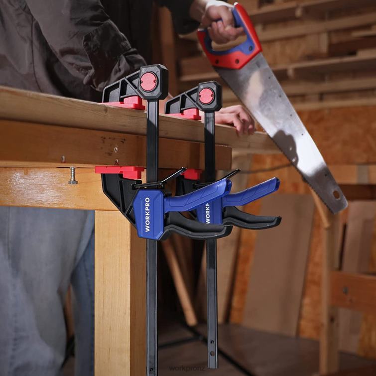 2 Pcs Bar Clamps for Woodworking, Medium Duty 300lbs One-Handed Clamp/Spreader 8884L118 Morden WORKPRO Tool