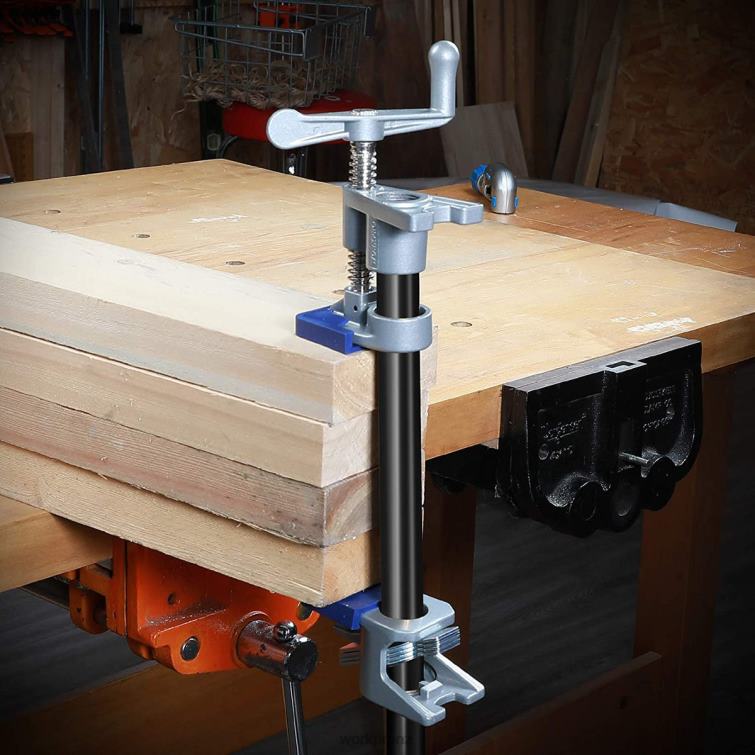 2 Pcs Pipe Clamps, Aluminum Die-casting Lightweight Tube Clamps 8884L124 Black WORKPRO Tool