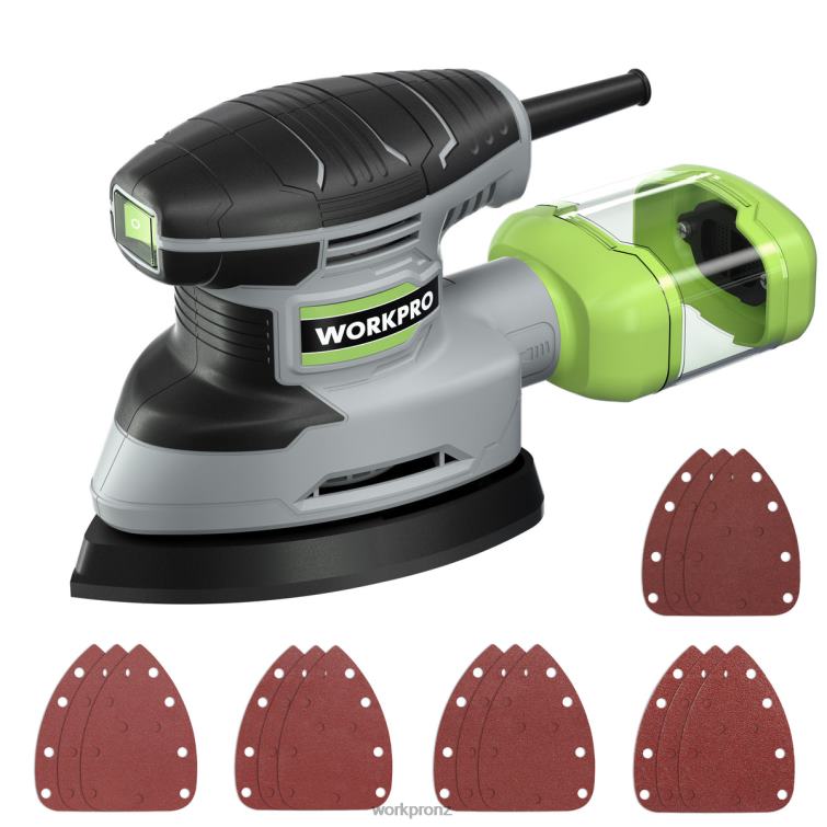 1.6 Amp Detail Sander, 13000 OPM Compact Electric Sander with Dust Collector 8884L239 Helpful WORKPRO Tool