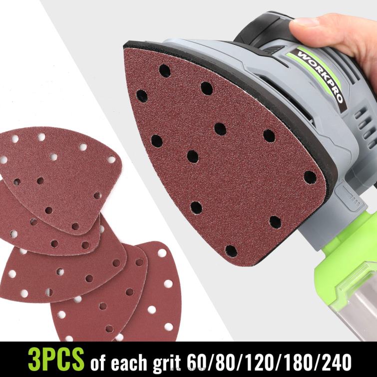1.6 Amp Detail Sander, 13000 OPM Compact Electric Sander with Dust Collector 8884L239 Helpful WORKPRO Tool