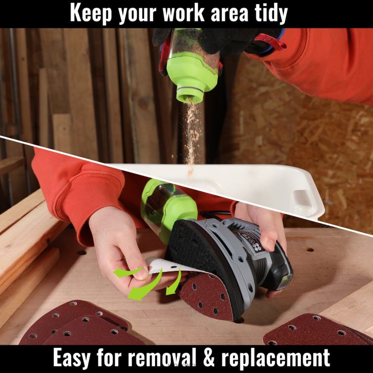 1.6 Amp Detail Sander, 13000 OPM Compact Electric Sander with Dust Collector 8884L239 Helpful WORKPRO Tool