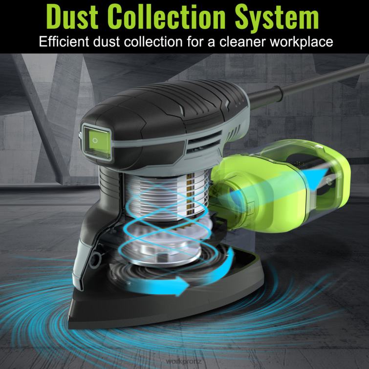 1.6 Amp Detail Sander, 13000 OPM Compact Electric Sander with Dust Collector 8884L239 Helpful WORKPRO Tool