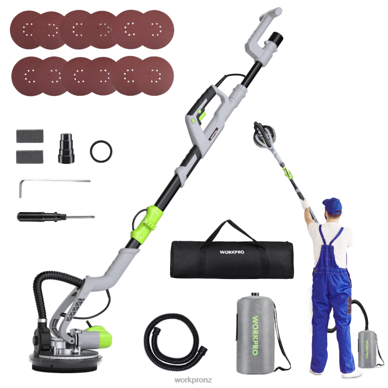 720W Electric Drywall Sander with Vacuum 8884L228 Morden WORKPRO Tool