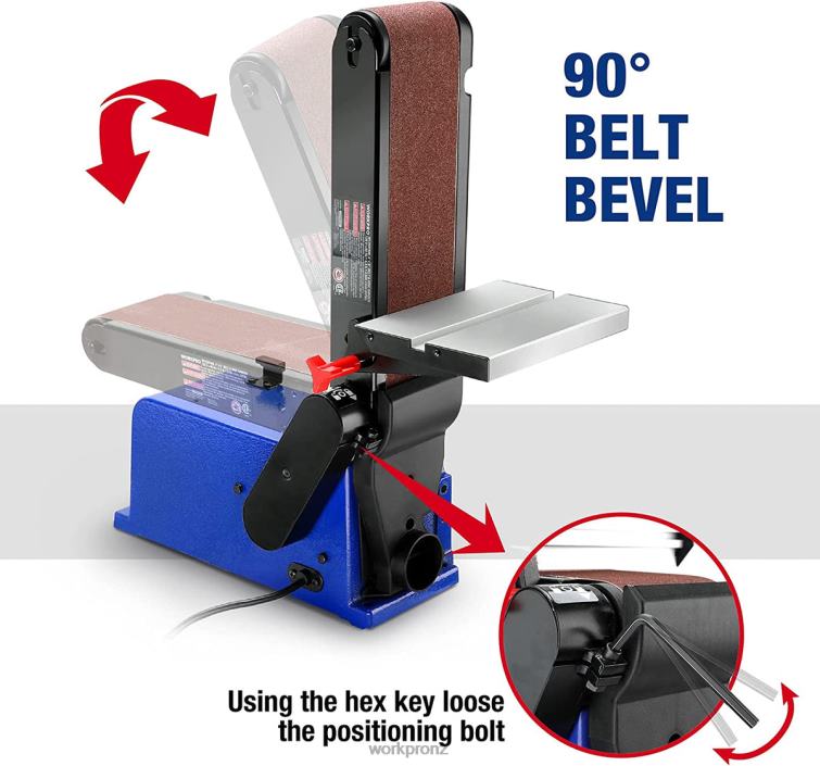 Belt Disc Sander, 4 in. x 36 in. Belt & 6 in. Disc Sander with 6 pcs Sandpapers, Cast Iron Base for Sanding Woodworking 8884L235 Useful WORKPRO Tool
