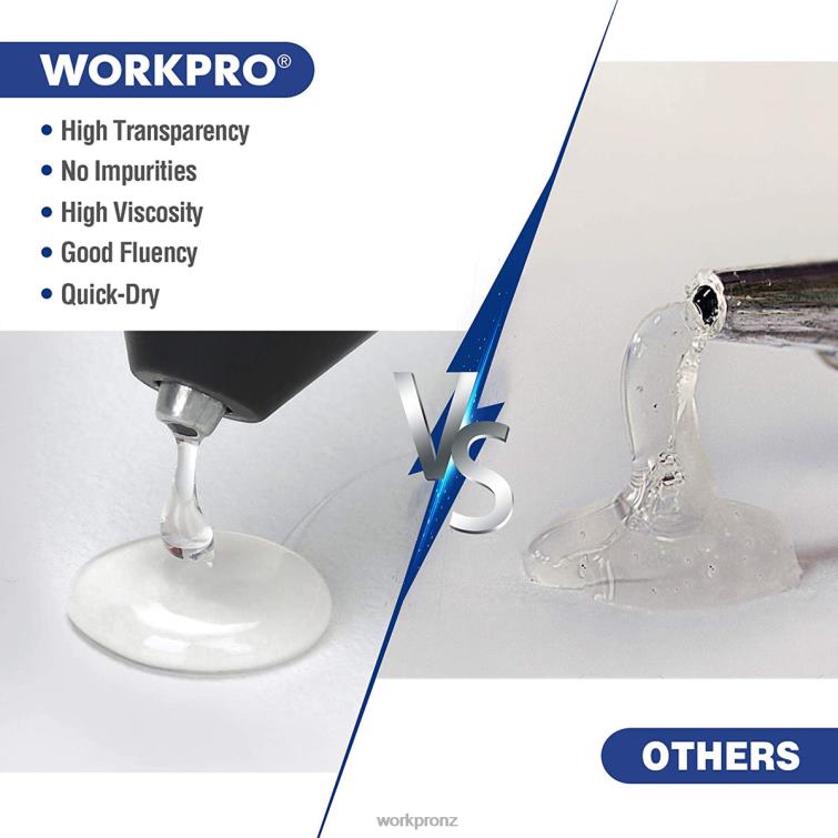 100-pack Full Size Hot Glue Sticks Compatible with Most Glue Guns 8884L196 New WORKPRO Tool