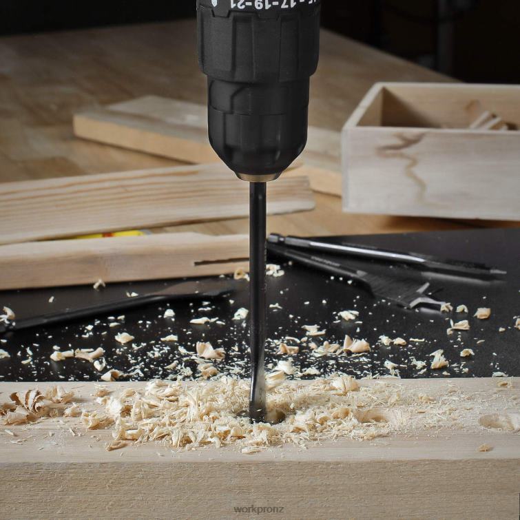 10 Pcs Premium Carbon Steel Pro Spade Drill Bit Set 8884L192 Helpful WORKPRO Tool