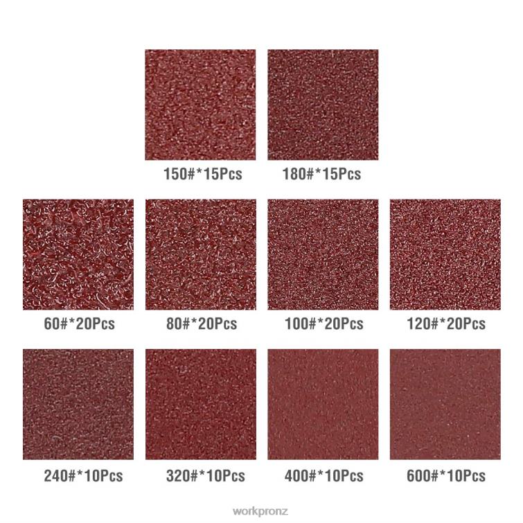 150 Pcs Sanding Discs Set for Random Orbital Sander 8884L197 Helpful WORKPRO Tool