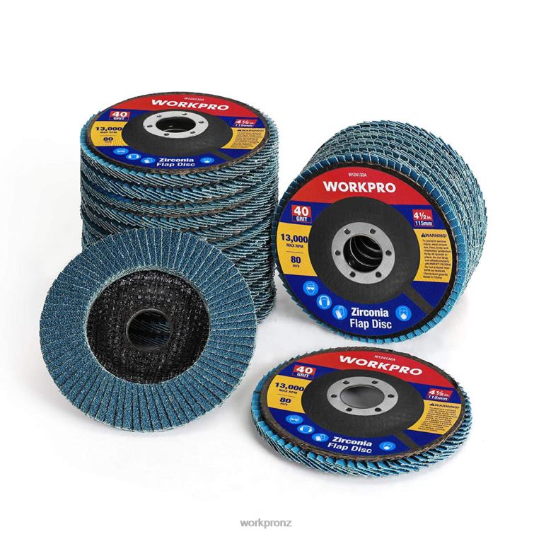 20 Pcs Flap Discs Zirconia Abrasive Grinding Wheel and Flap Sanding Disc 8884L209 Useful WORKPRO Tool
