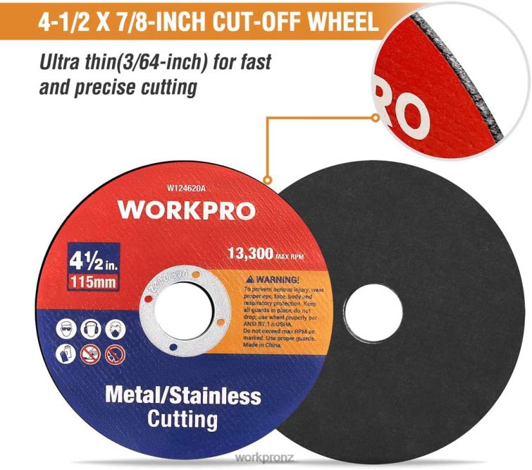20 Pcs Metal Stainless Cut-Off Wheels Thin Metal Cutting Disc for Angle Grinder 8884L195 Useful WORKPRO Tool