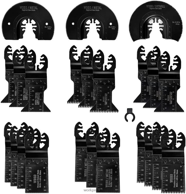 23 Pcs Metal/Wood Oscillating Saw Blades Set 8884L194 Helpful WORKPRO Tool