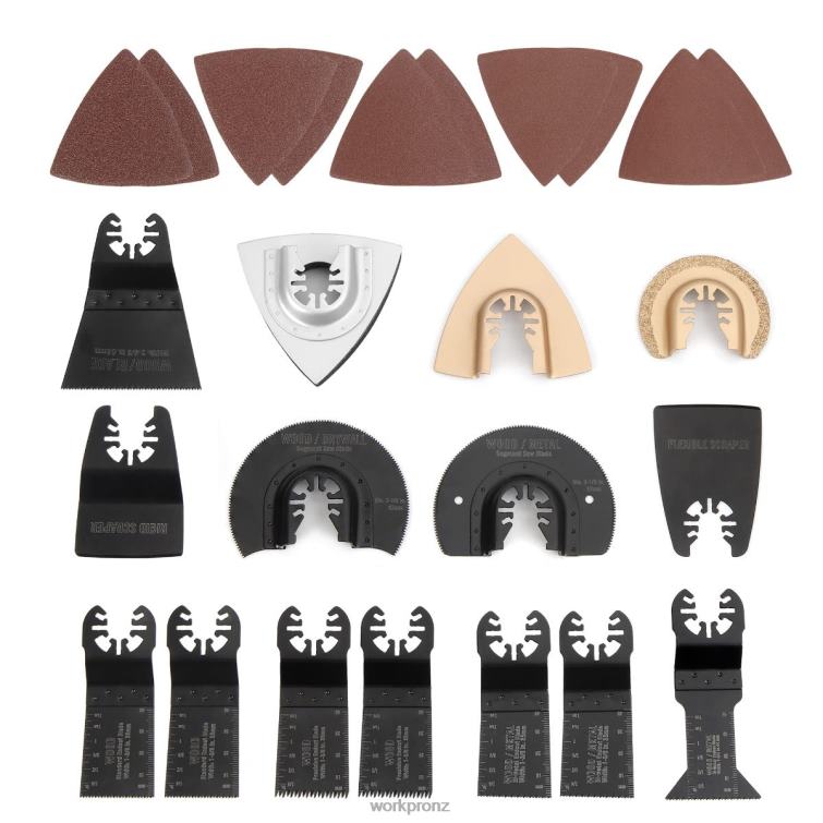 25 Pcs Oscillating Saw Blades, Cutting Blade, Universal Multitool Accessory for Sanding, Grinding, and Cutting 8884L200 Morden WORKPRO Tool