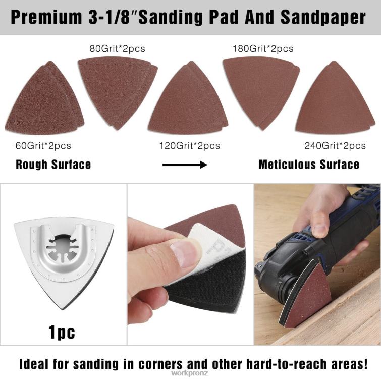 25 Pcs Oscillating Saw Blades, Cutting Blade, Universal Multitool Accessory for Sanding, Grinding, and Cutting 8884L200 Morden WORKPRO Tool