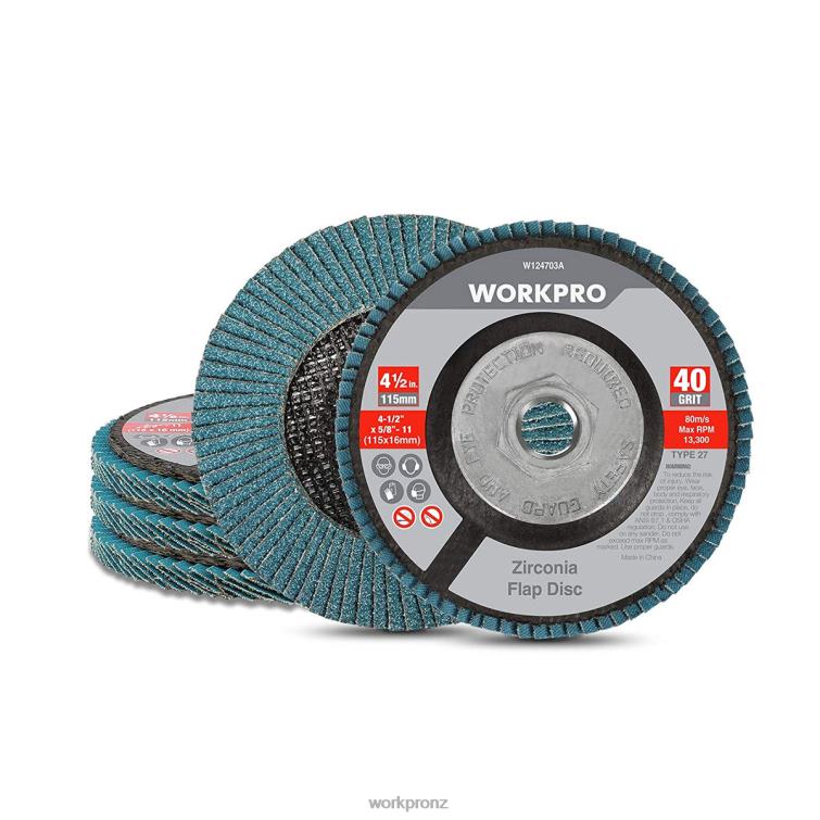5 Pack Zirconia Flap Disc, Angle Grinder Sanding Disc, 4-1/2 inch Grinding Wheels 8884L206 Useful WORKPRO Tool