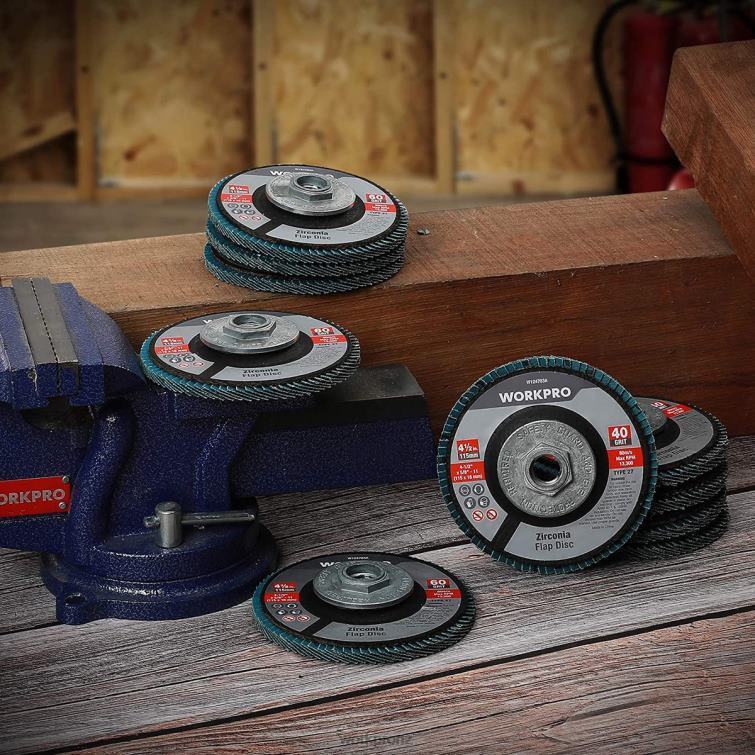5 Pack Zirconia Flap Disc, Angle Grinder Sanding Disc, 4-1/2 inch Grinding Wheels 8884L206 Useful WORKPRO Tool