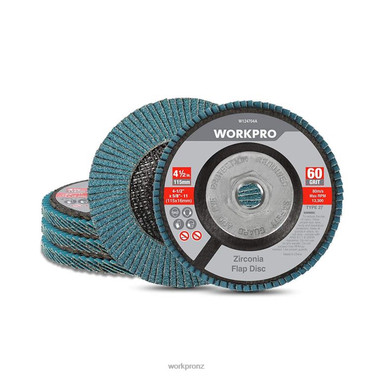 5 Pack Zirconia Flap Disc, Angle Grinder Sanding Disc, 4-1/2 inch Grinding Wheels 8884L206 Useful WORKPRO Tool