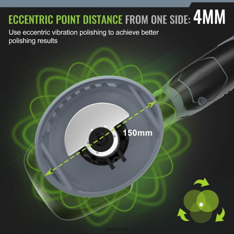 6-Inch Dual Action Cordless Car Buffer Polisher with 2 pcs 12V Rechargeable Battery 8884L238 Morden WORKPRO Tool