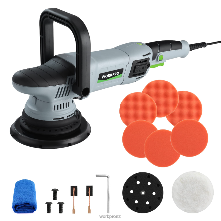 Buffer Polisher, 6-inch 1080W Dual Action Random Orbital Polish Kit 8884L240 Morden WORKPRO Tool
