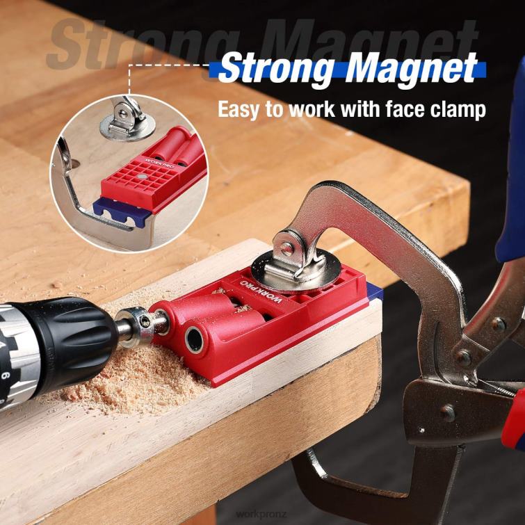 Plastic Plugs Coarse Square Driver Screws Pocket Hole Jig Kit 8884L201 Morden WORKPRO Tool