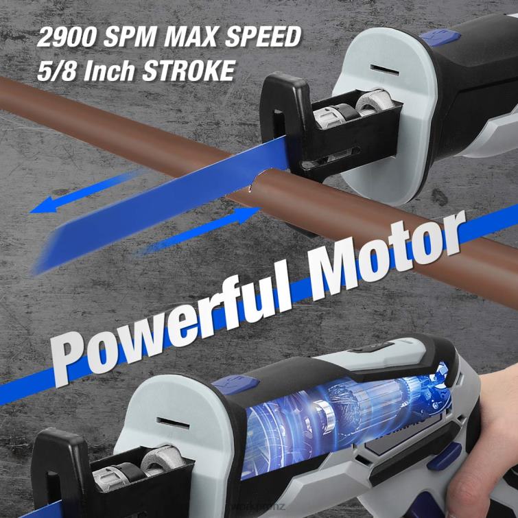 12V Cordless Reciprocating Saw with Clamping Jaw 8884L185 Useful WORKPRO Tool
