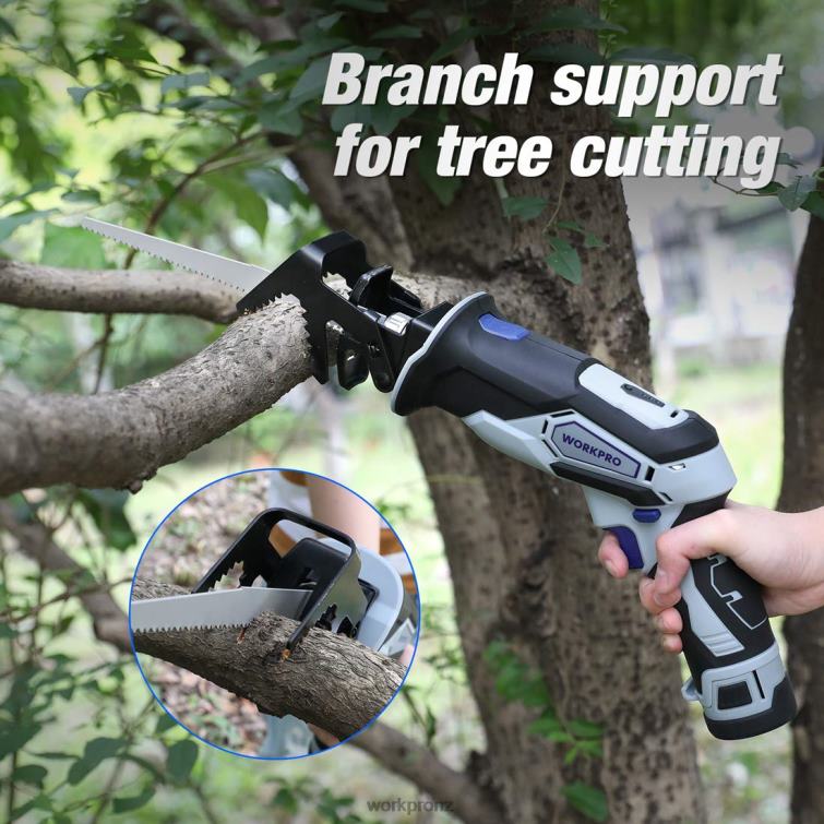 12V Cordless Reciprocating Saw with Clamping Jaw 8884L185 Useful WORKPRO Tool
