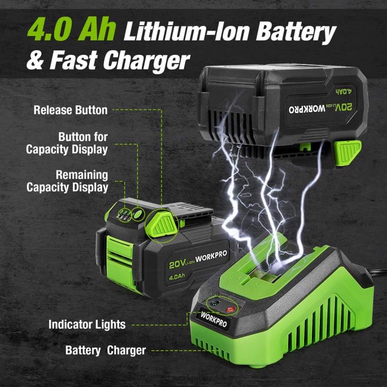 Cordless Reciprocating Saw, 4 Saw Blades for Wood & Metal Cutting Included 8884L184 New WORKPRO Tool