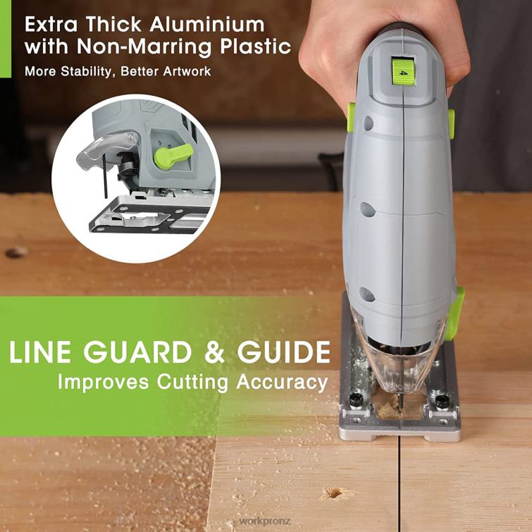 Jig Saw, 5 AMP 3000 SPM, Jigsaw Tool Corded Electric Power Cutter for Wood, Metal, and Plastic Cutting, 7 Blades 8884L242 Morden WORKPRO Tool