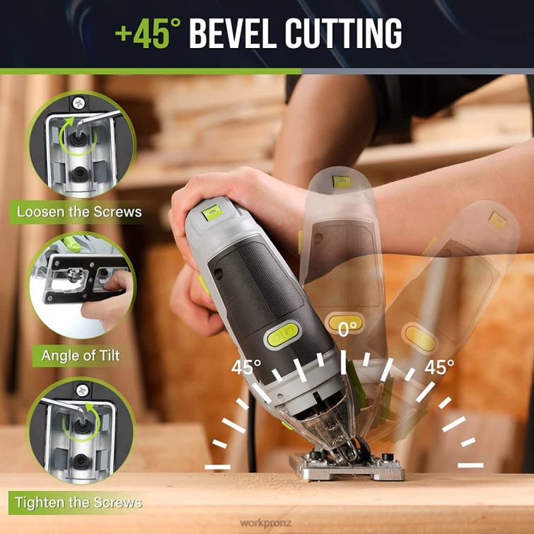 Jigsaw, 6.5AMP 850W Corded Electric Jig Saw Tool Kit 8884L241 Morden WORKPRO Tool