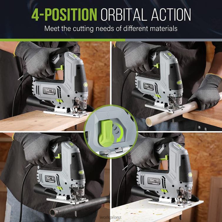 Jigsaw, 6.5AMP 850W Corded Electric Jig Saw Tool Kit 8884L241 Morden WORKPRO Tool