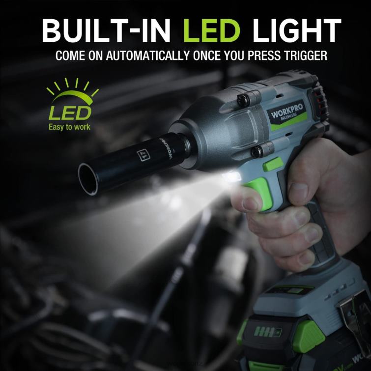 20V Cordless Impact Wrench, with 4.0 Ah Battery, Fast Charger, 4 Impact Sockets and Storage Case 8884L188 Morden WORKPRO Tool