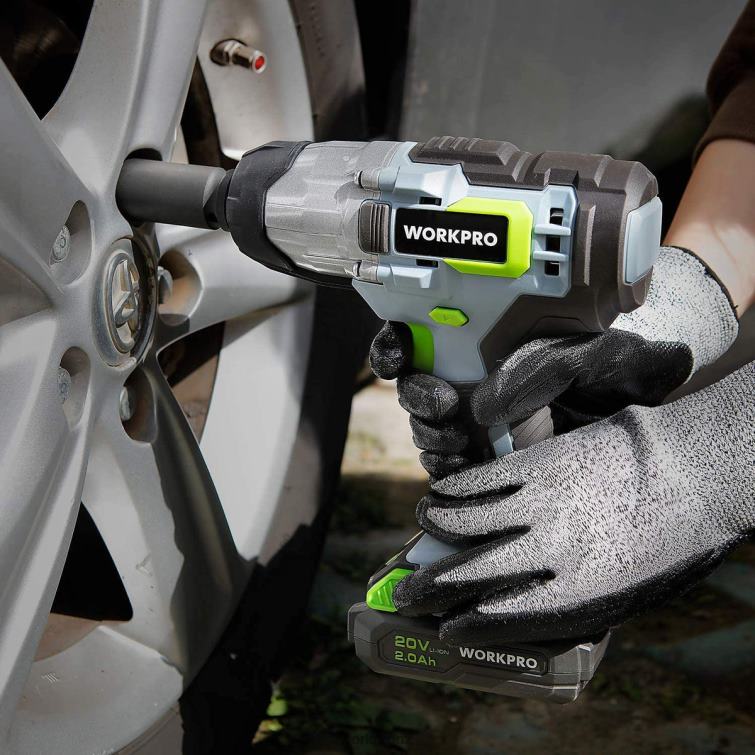 20V Cordless Impact Wrench with Fast Charger Belt Clip for Easy Carrying 8884L187 Morden WORKPRO Tool