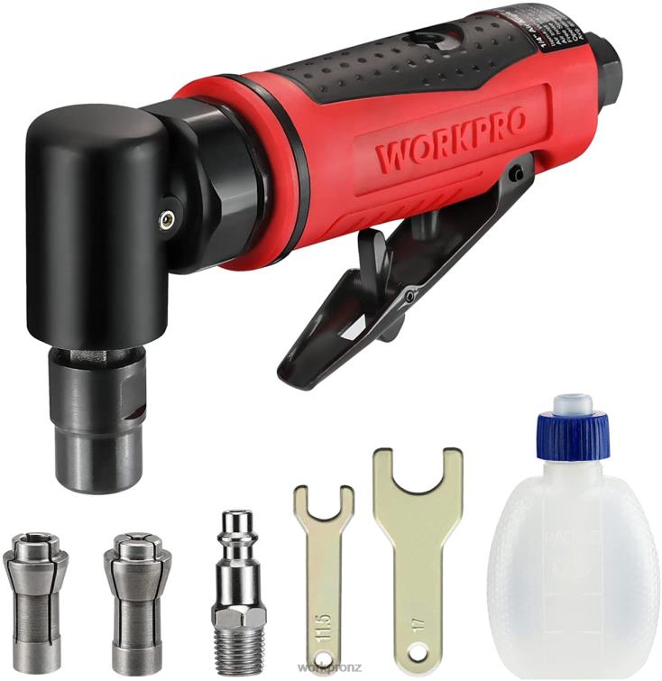 Air Angle Die Grinder 1/4-Inch Pneumatic Right Angle Die Grinder Set 8884L180 Morden WORKPRO Tool