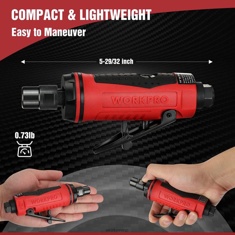 Air Die Grinder, 1/4-Inch Pneumatic Straight Die Grinder, 25000RPM, Air-Powered Die Grinder 8884L183 New WORKPRO Tool