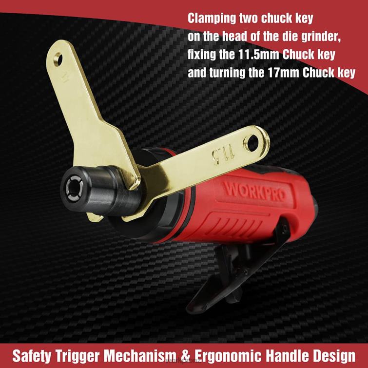 Air Die Grinder, 1/4-Inch Pneumatic Straight Die Grinder, 25000RPM, Air-Powered Die Grinder 8884L183 New WORKPRO Tool