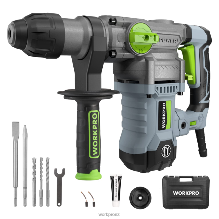 12.5AMP 1-1/4 Inch Premium SDS-Plus Rotary Hammer Drill, Heavy Duty Corded Version 8884L179 Helpful WORKPRO Tool