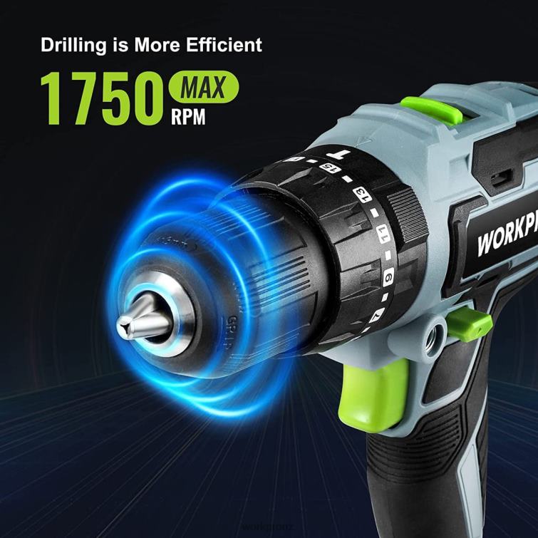 20V Max Cordless Drill Driver Set, Electric Power Impact Drill Tool with 102 Pieces Accessories, 2 x 2.0Ah Li-ion Batteries with Fast Charger 8884L170 Useful WORKPRO Tool