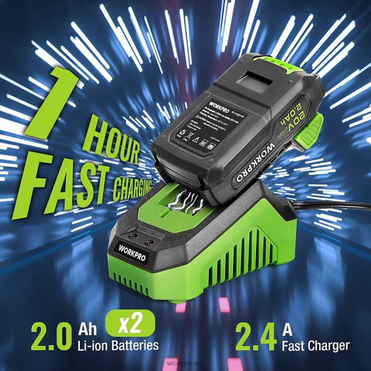 20V Max Cordless Drill Driver Set, Electric Power Impact Drill Tool with 102 Pieces Accessories, 2 x 2.0Ah Li-ion Batteries with Fast Charger 8884L170 Useful WORKPRO Tool