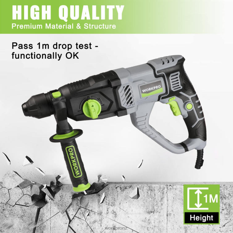7.5AMP 1-1/4 Inch Premium SDS-Plus Rotary Hammer Drill, Lightweight Corded Version 8884L178 Useful WORKPRO Tool
