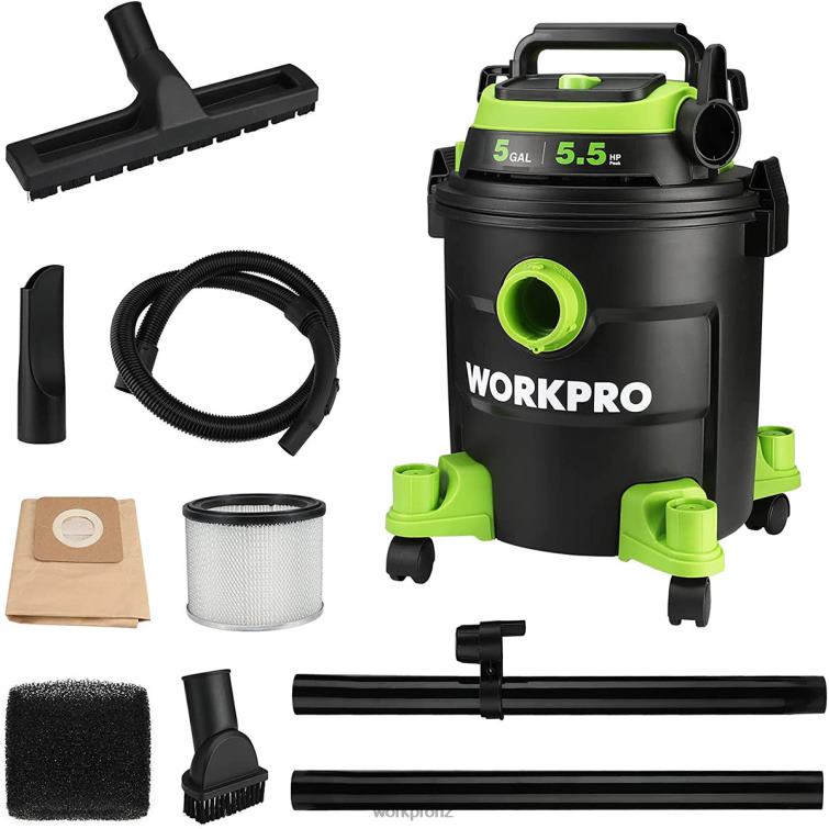 5 Gallon Shop Vacuum, 5.5 Peak Horsepower Shop-Vac Cleaner with HEPA Filter, Hose, and Accessories 8884L214 Morden WORKPRO Tool