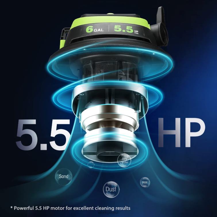 6 Gallon Shop Vacuum 5.5 Peak Horsepower Shop Vac Cleaner with HEPA Filter Hose and Accessories 8884L215 Helpful WORKPRO Tool