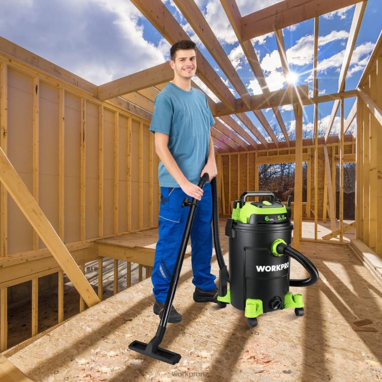 6 Gallon Shop Vacuum 5.5 Peak Horsepower Shop Vac Cleaner with HEPA Filter Hose and Accessories 8884L215 Helpful WORKPRO Tool