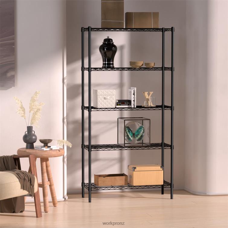 5-Tier Wire Shelving Unit Metal Storage Shelves Rack, Heavy Duty Utility Shelving 8884L11 Useful WORKPRO Storage