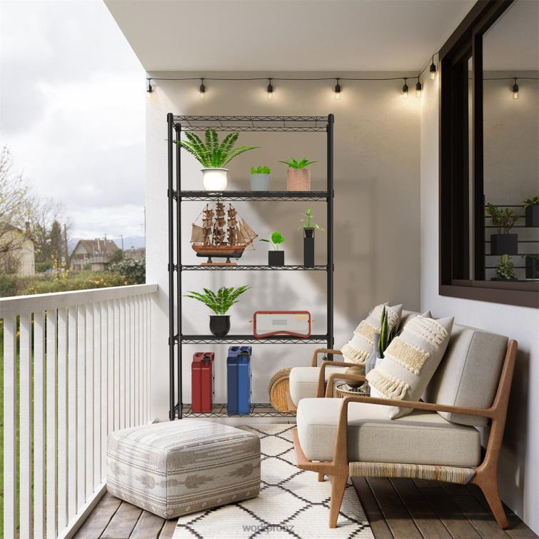 5-Tier Wire Shelving Unit Metal Storage Shelves Rack, Heavy Duty Utility Shelving 8884L11 Useful WORKPRO Storage