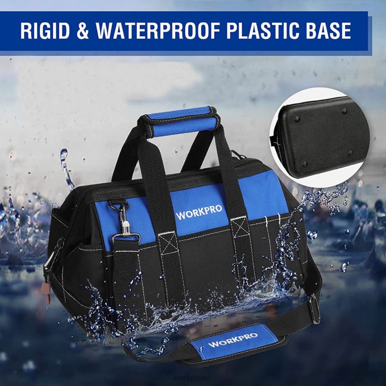 16-inch Wide Mouth Tool Bag with Water Proof Molded Base 8884L34 Useful WORKPRO Storage