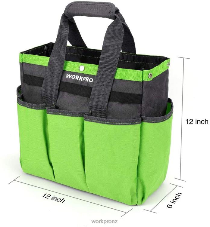 Garden Tool Bag, Garden Tote Storage Bag with 8 Pockets, Home Organizer for Indoor and Outdoor Gardening 8884L256 Pink/Green WORKPRO Storage