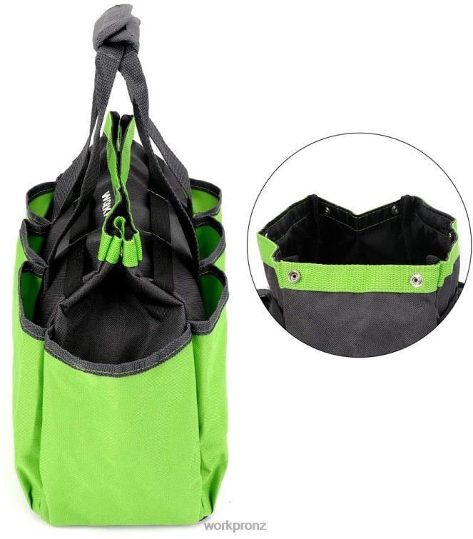 Garden Tool Bag, Garden Tote Storage Bag with 8 Pockets, Home Organizer for Indoor and Outdoor Gardening 8884L256 Pink/Green WORKPRO Storage