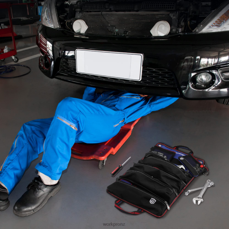 Heavy Duty Tool Roll Up Bag Organizer with 6 Pockets and Detachable Tool Pouches 8884L32 New WORKPRO Storage