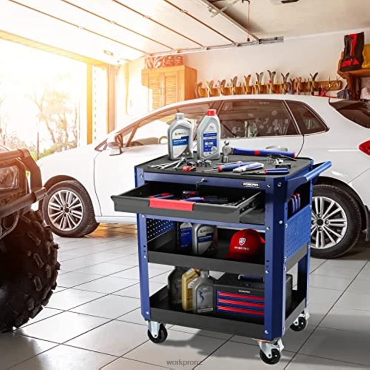 Premium 2-Drawer Rolling Tool Cart, Heavy Duty Utility Industrial Service Cart Storage Organizer with Wheels and Locking System 8884L16 Useful WORKPRO Storage