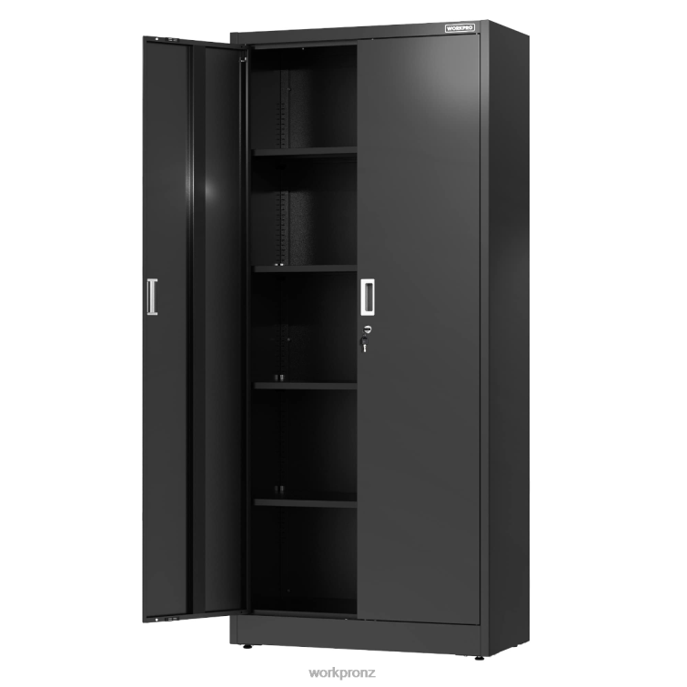 Storage Cabinet, Metal Garage Cabinets with Doors and Shelves 8884L22 Morden WORKPRO Storage