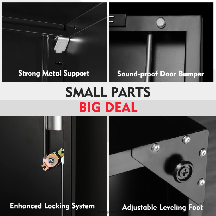 Storage Cabinet, Metal Garage Cabinets with Doors and Shelves 8884L22 Morden WORKPRO Storage